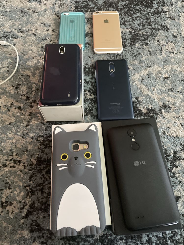 4 smartfony Stan Dobry iPhone LG Samsung Nokia