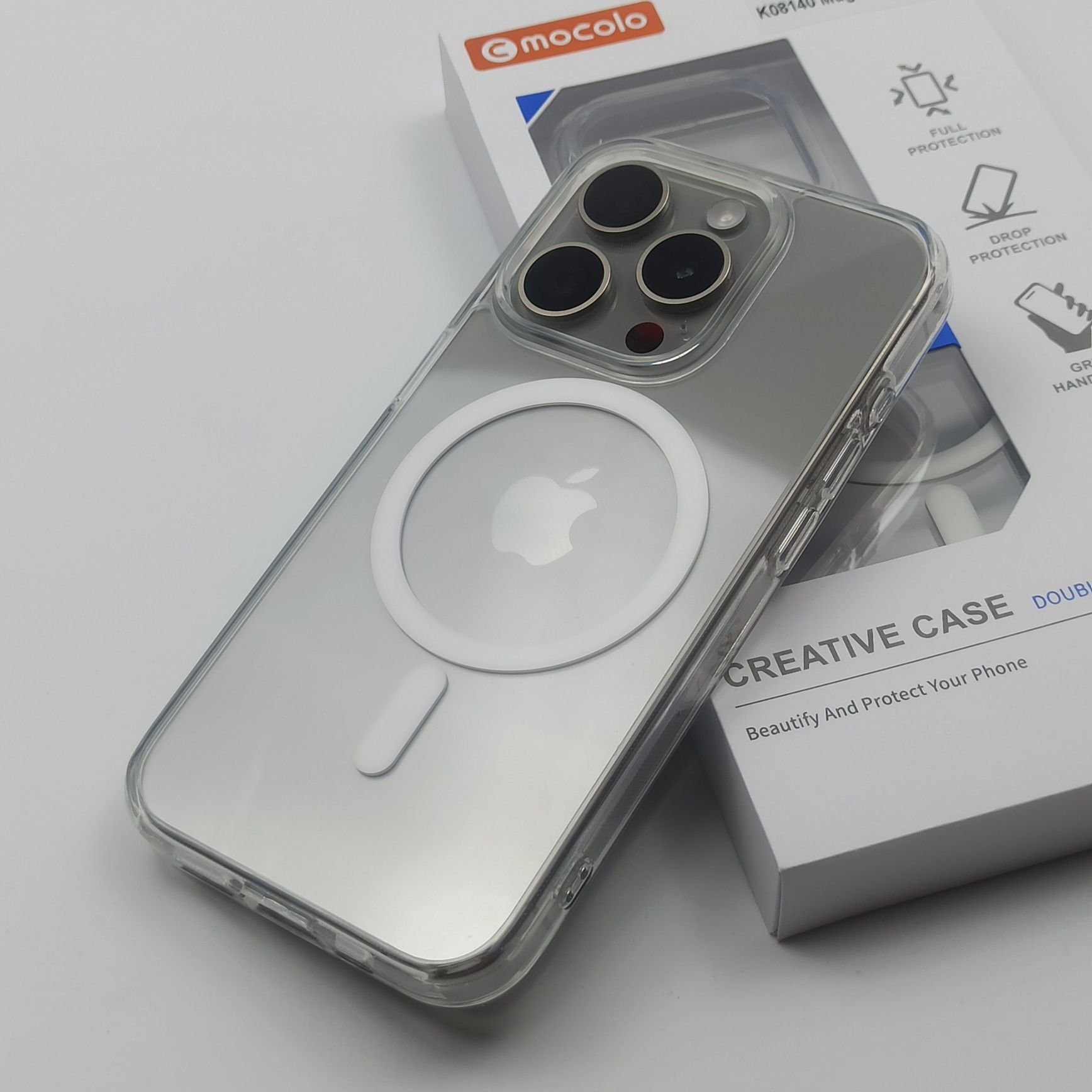 Прозрачеый чехол Mocolo Clear Case iPhone 15 Pro + Magsafe