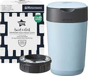 Kosz na pieluchy tommee tippee twist & click baby blue , nowy