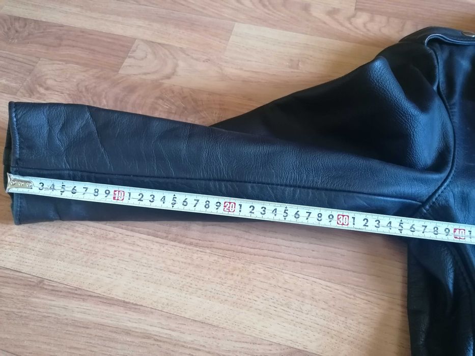 Kurtka ramoneska skóra naturalna, gruba S /M czarna damska