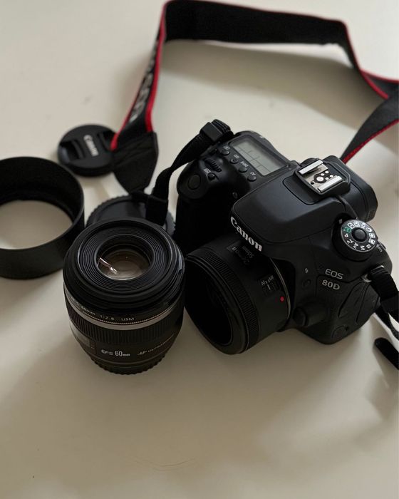 Zestaw fotograficzny Canon – aparat, dwa obiektywy, statyw i akcesoria