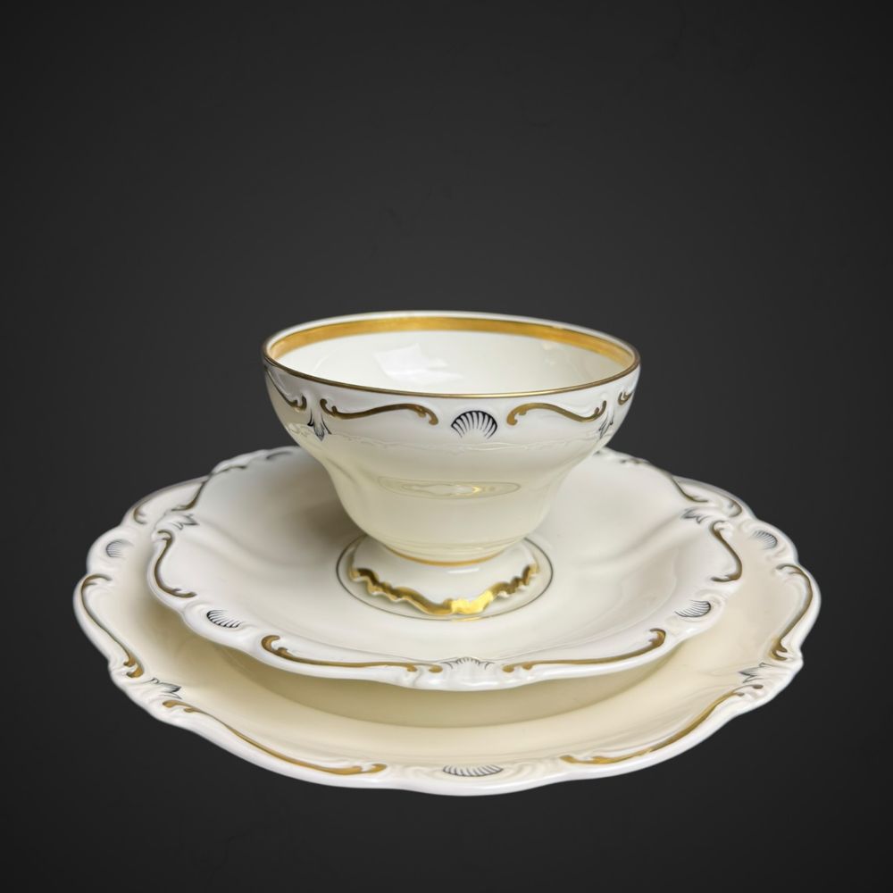 Trio zestaw śniadaniowy Rosenthal Selb Germany Pompadour B51/053102
