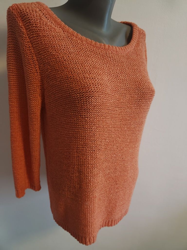 Markowy sweterek Tom Tailor Denin rS/M 36/38 koralowy sweter rękaw 3/4