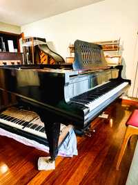 Piano meia cauda preto, marca IBACH, atualizado interiormente.