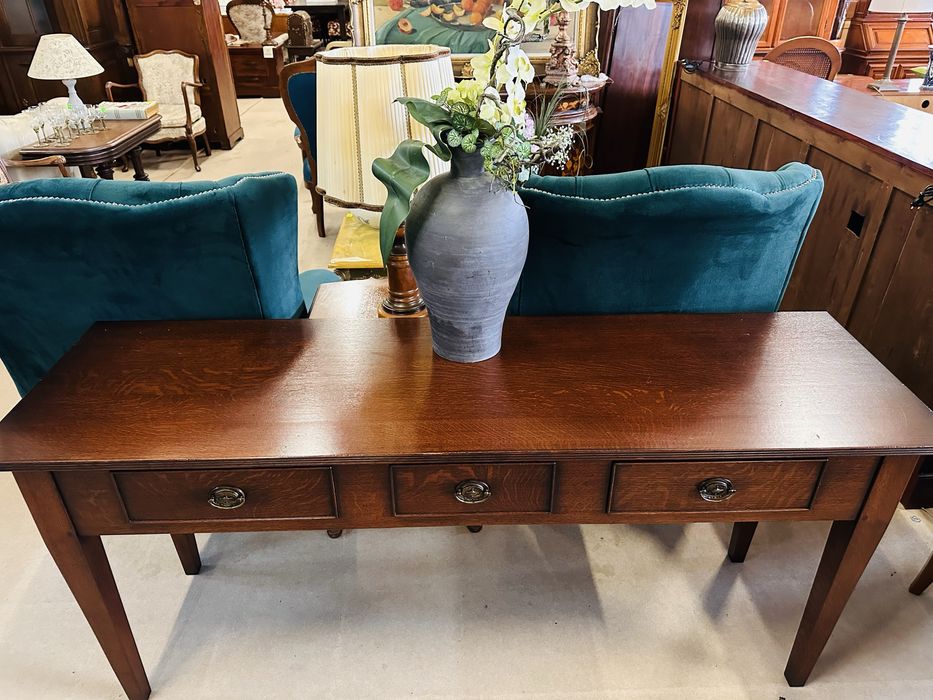 Wyjątkowa :) Duża i klimatyczna konsola dębowa z szufladami :)