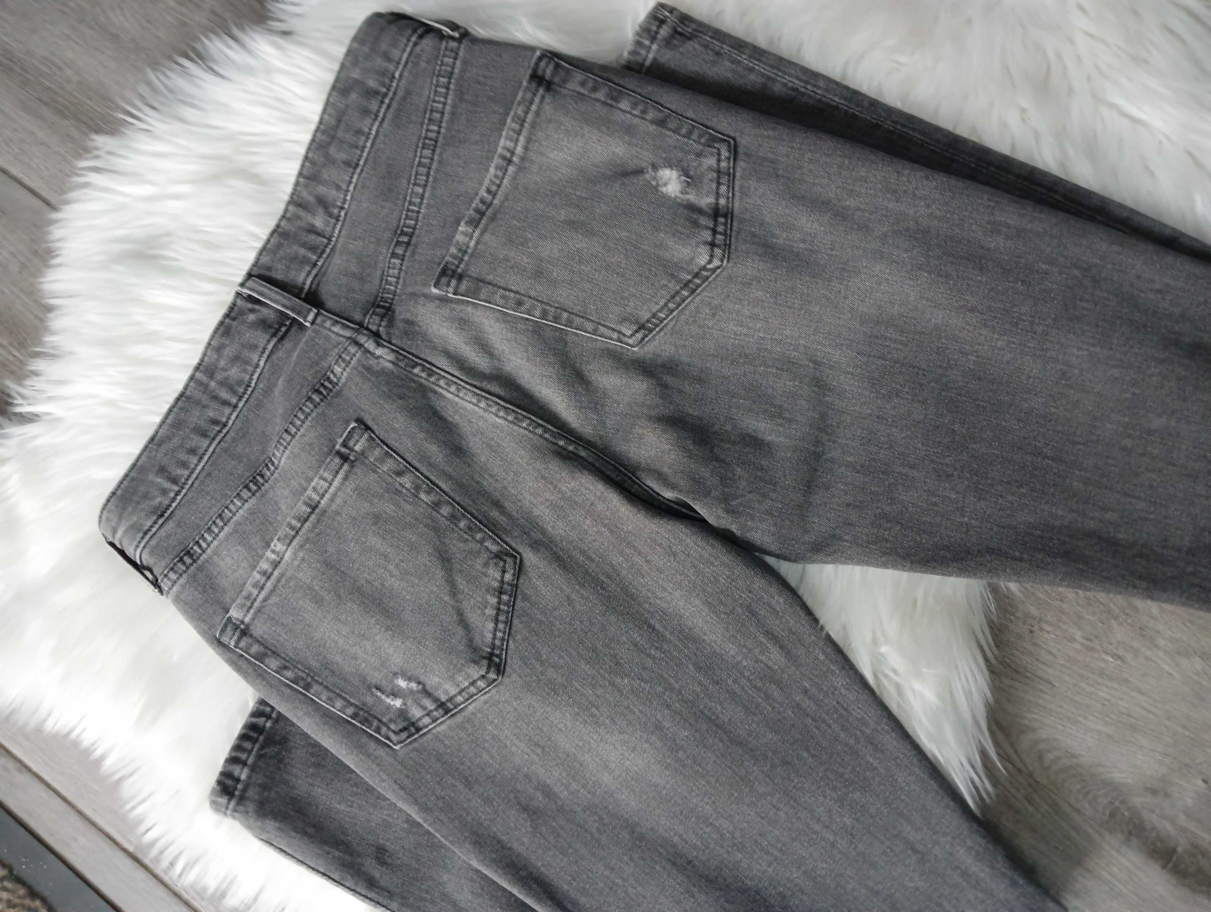 spodnie męskie jeansowe szare rozm w 30/ l 32 topman