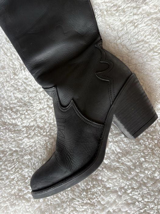 Козаки натуральна шкіра. Розмір 38-39 Високі.