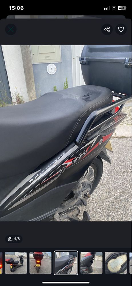 Vortex Five, moto eletrica, não necessita de carta de condução