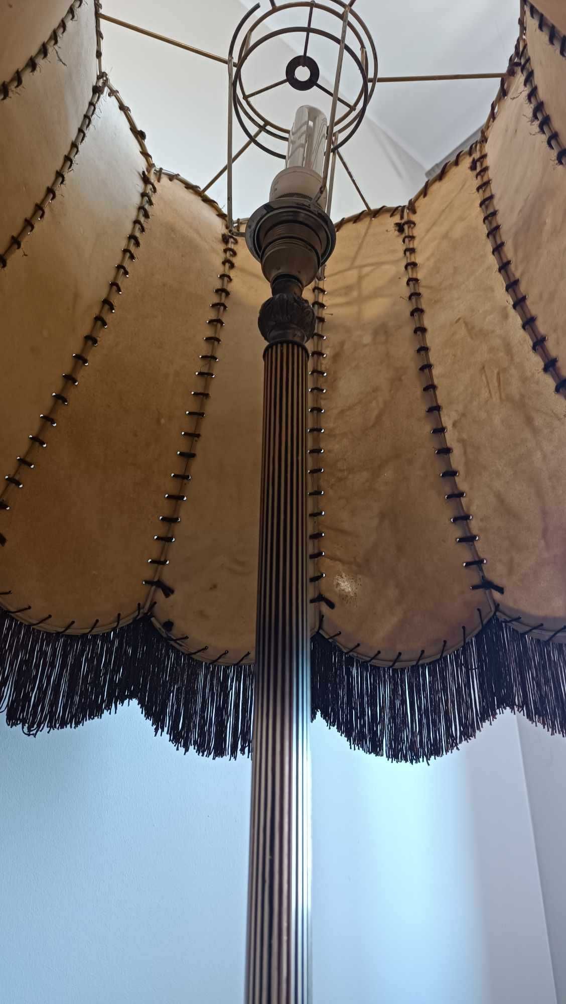 lampa z Abażurem na lampę stojącą retro vintage PRL, duża