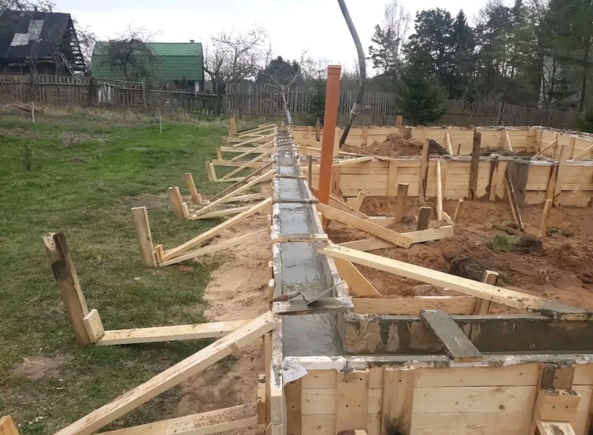 Бетонные работы.
