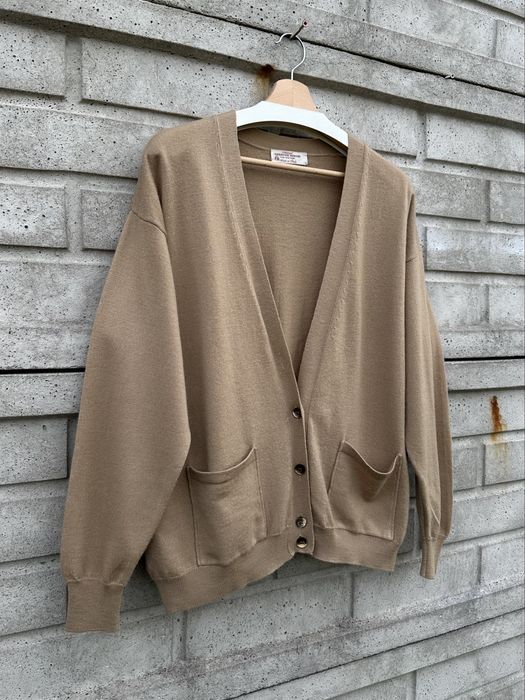 Brązowy, karmelowy, kardigan Marks & Spencer, 100% wełna, rozmiar XL