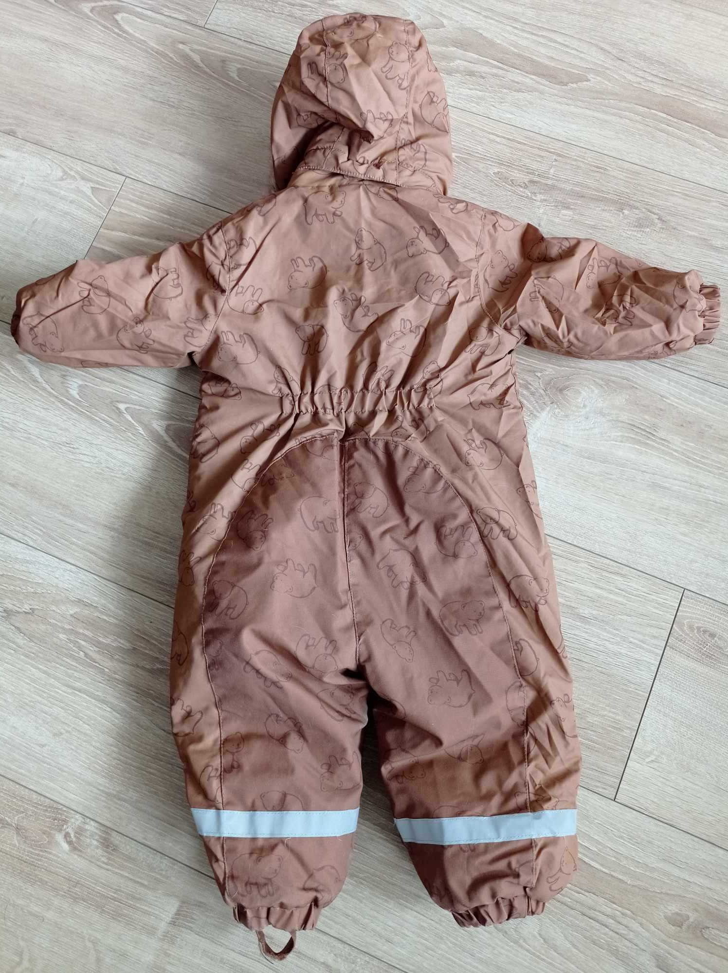 Kombinezon zimowy h&m brązowy w misie 80