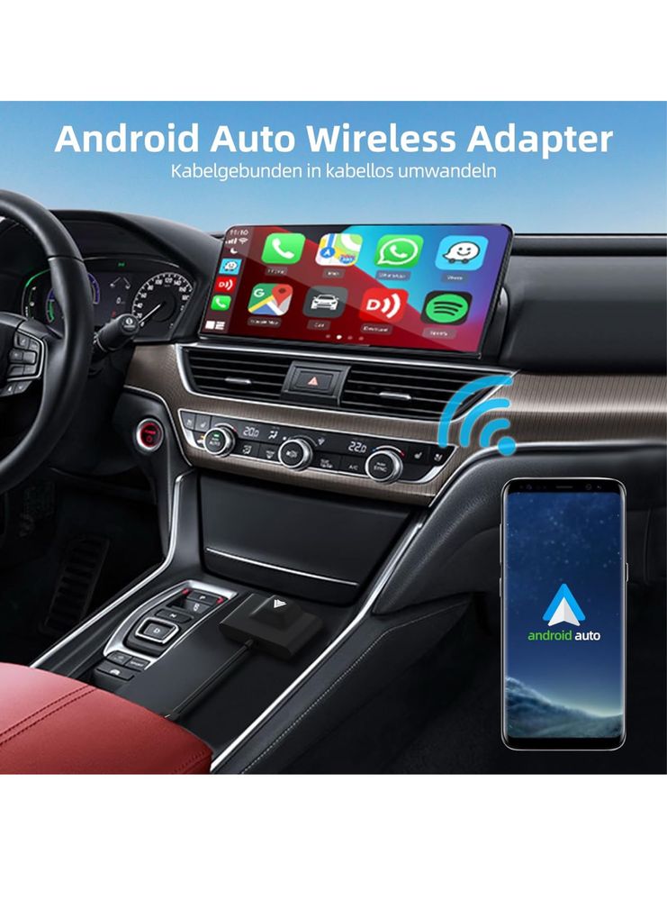 Bezprzewodowy adapter android auto carplay wifi bluetooth