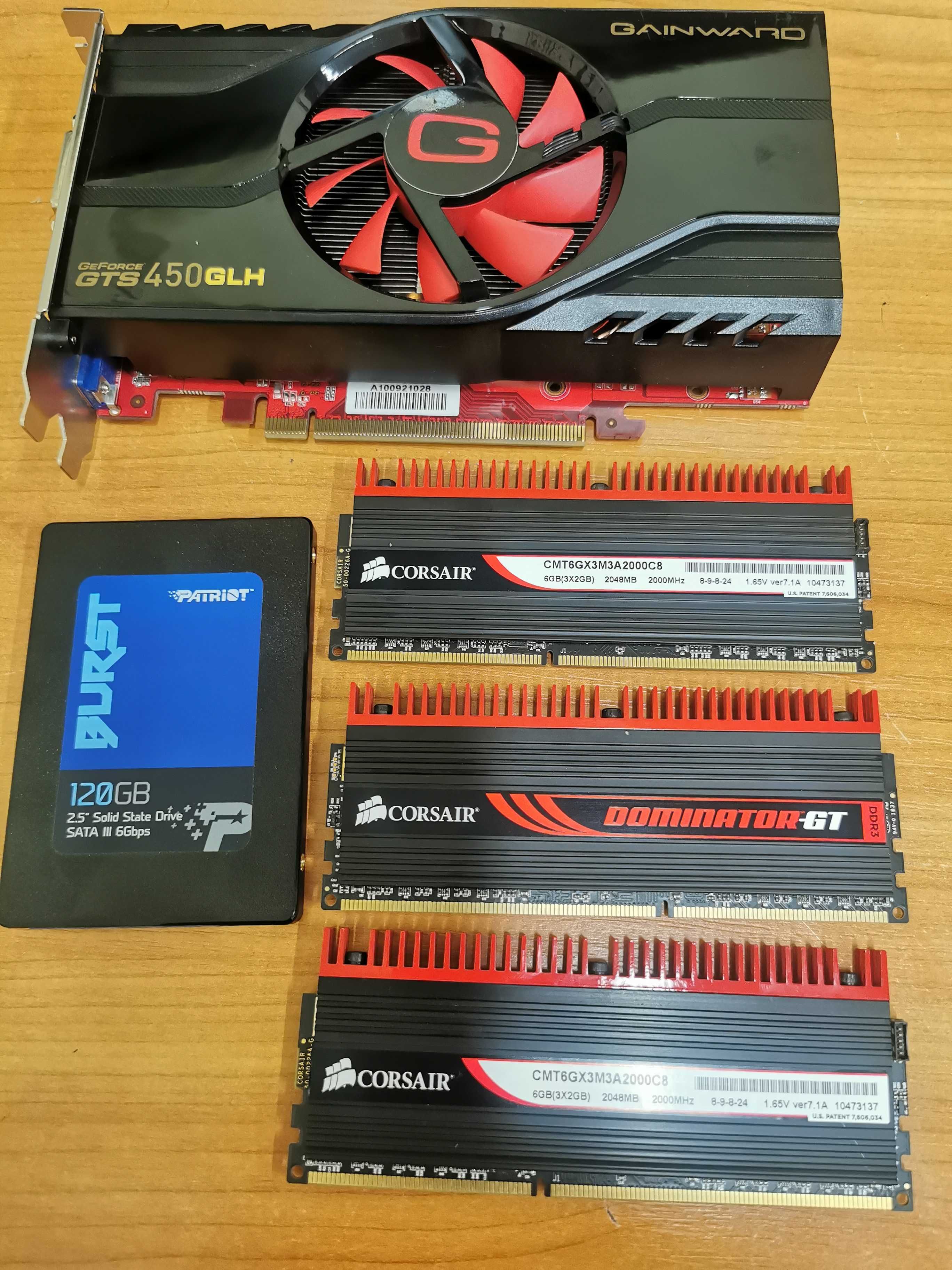 i7-950,3x2GBRAM,GTS450Gainward1GB,128GB,Asus P6X58D-E