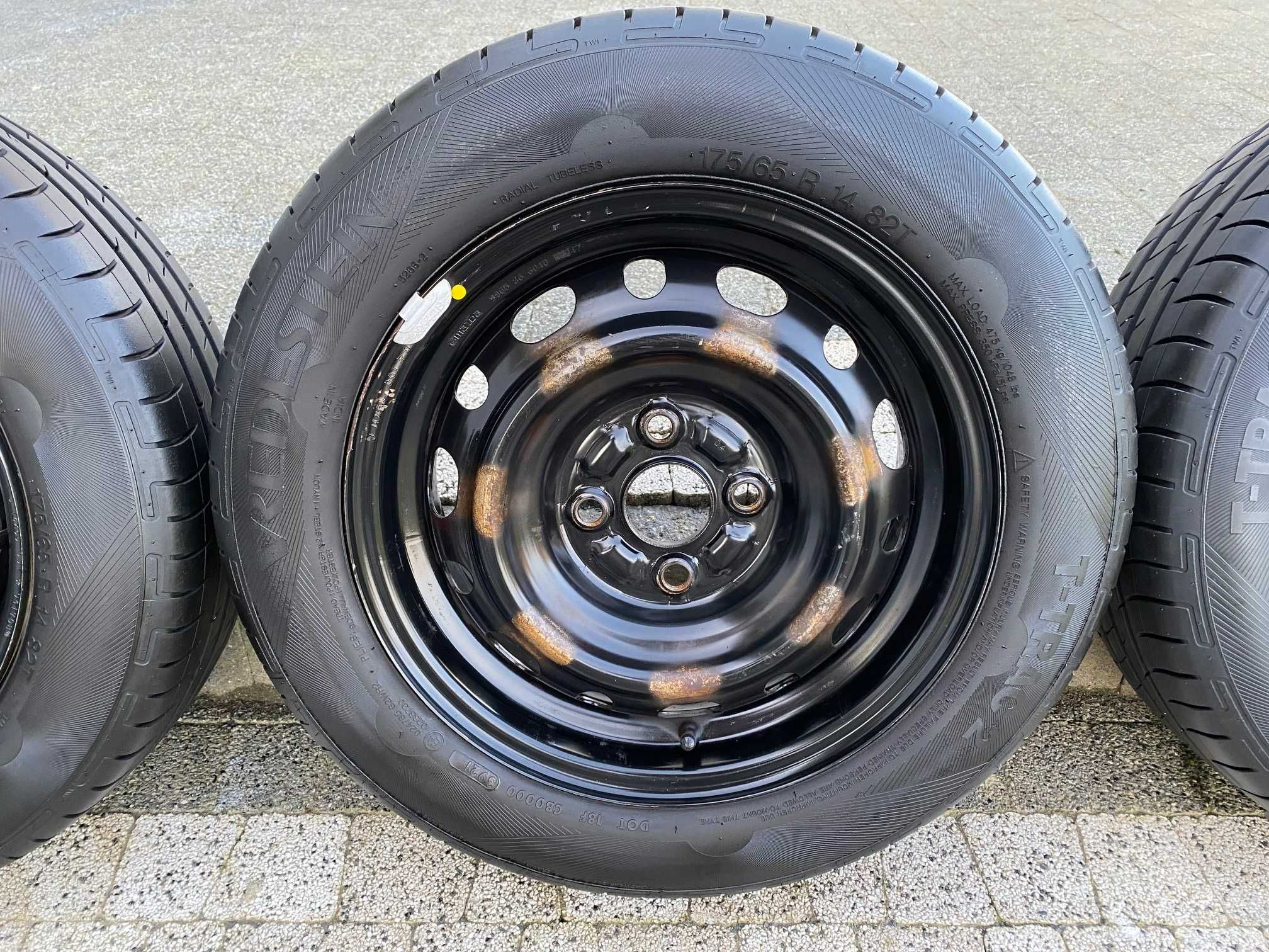 Koła felgi 14 ET45 4x100 Mazda 2 od 2007r. + opony LATO 2021 rok