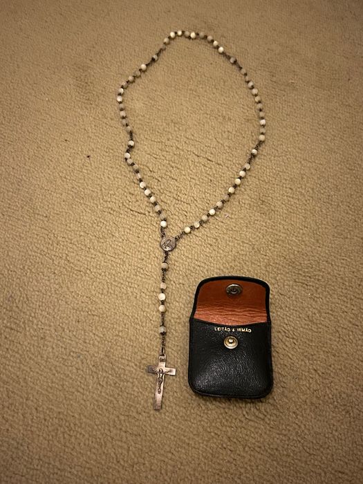 Terço em prata - Leitão e irmão