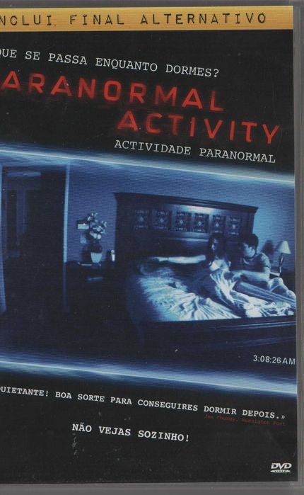 Dvd Actividade Paranormal - terror - com final alternativo
