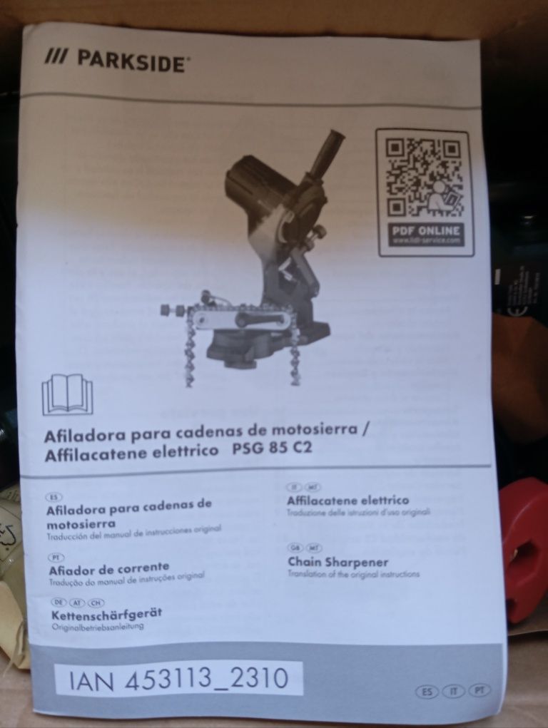 Afiador de corrente Parkside novo