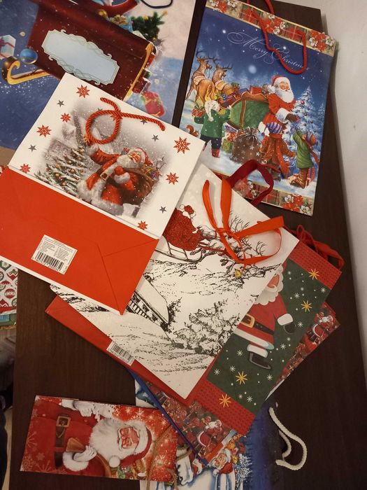 Święty Mikołaj torebki prezentowe bez zawieszek