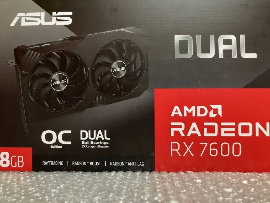 ASUS RX 7600 Dual OC V2 8 GB + bezprzewodowa myszka gamingowa