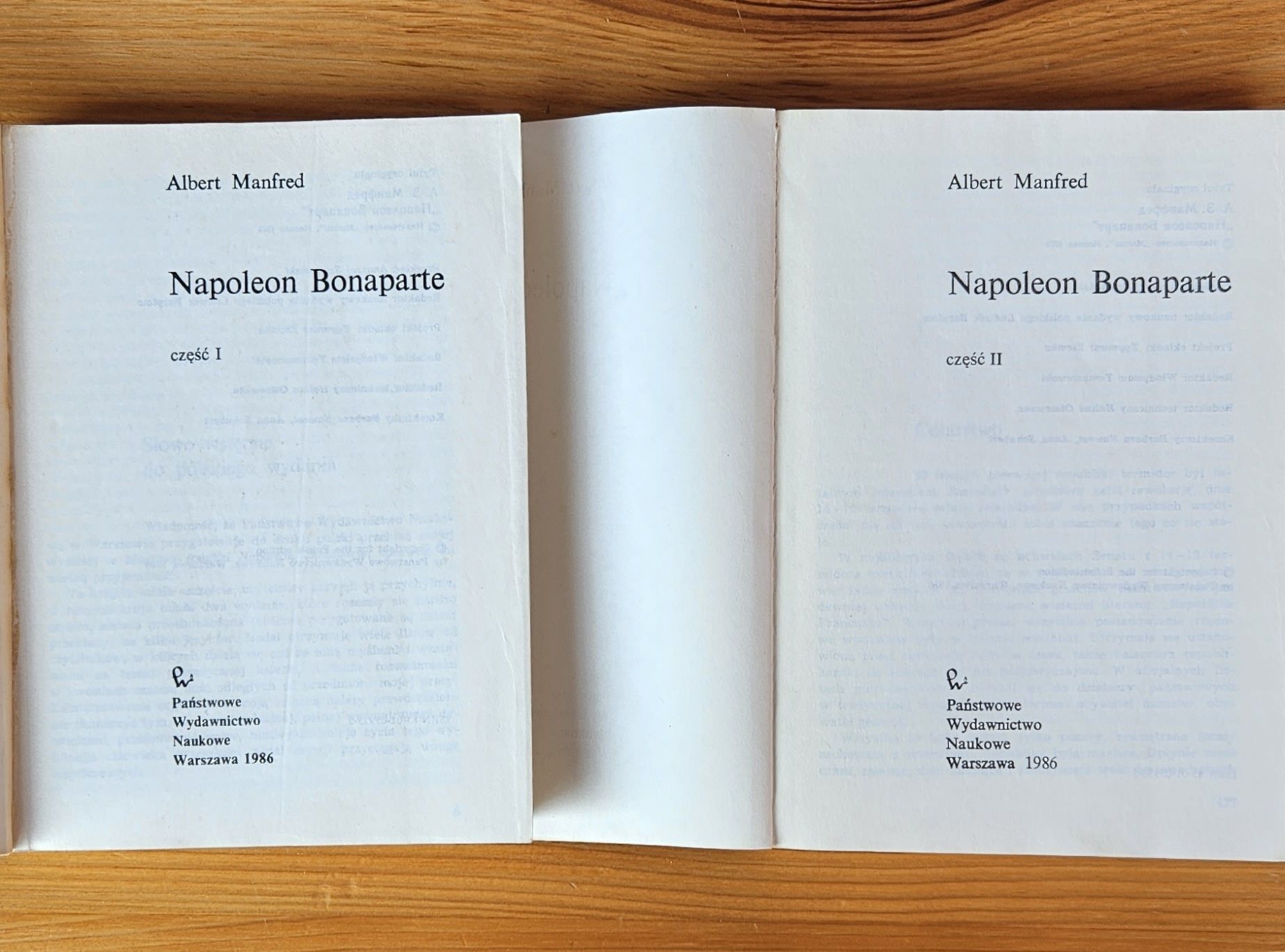 Napoleon Bonaparte, Albert Manfred 1 i 2