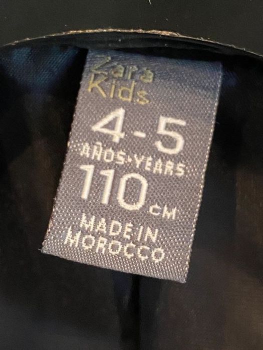 Piękny Ciemnogranatowy Wełniany Płaszczyk Zara Kids 4/5 lat, 110cm