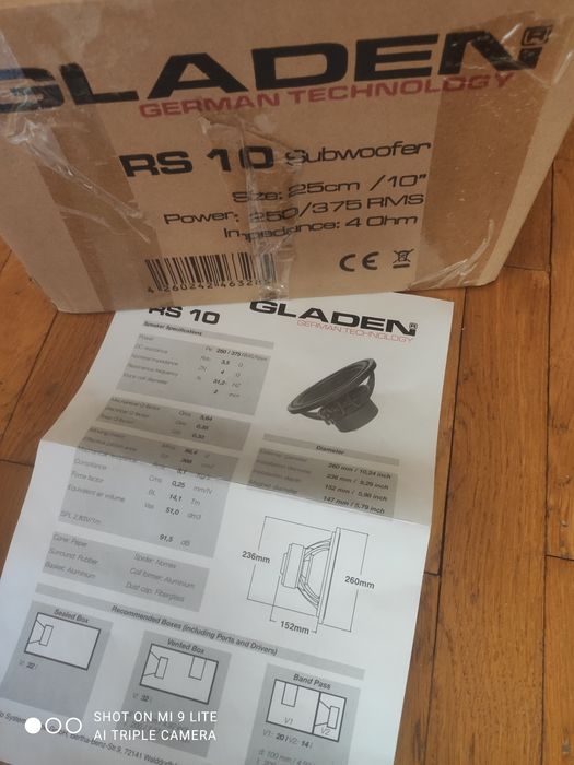 Сабвуфер Gladen RS 10