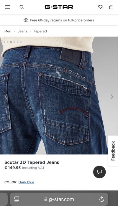 Джинси G-Star Raw Scutar Arc 3D Slim Taper