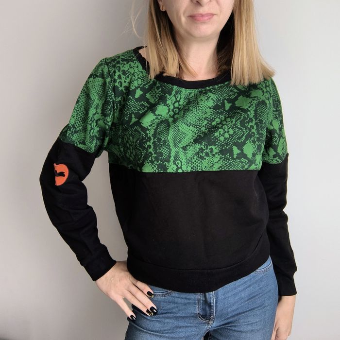 Czarno zielona damska bluza animal planet nowa