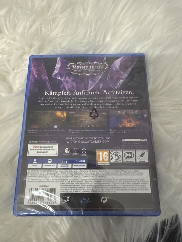 Gra ps4 Pathfinder: Wrath of The Righteous. Platforma: PlayStation 4.