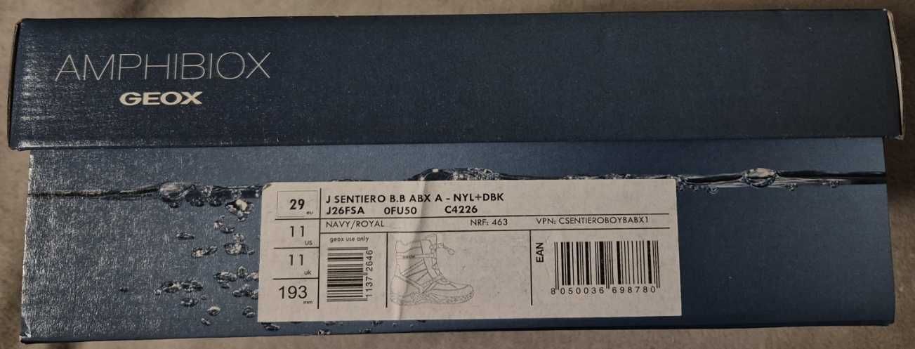 Buty zimowe śniegowce dziecięce Geox J Sentiero, rozmiar 29