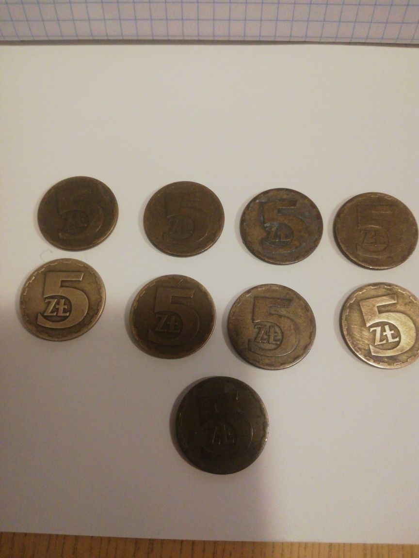 Monety 5 zl z 1977roku 0