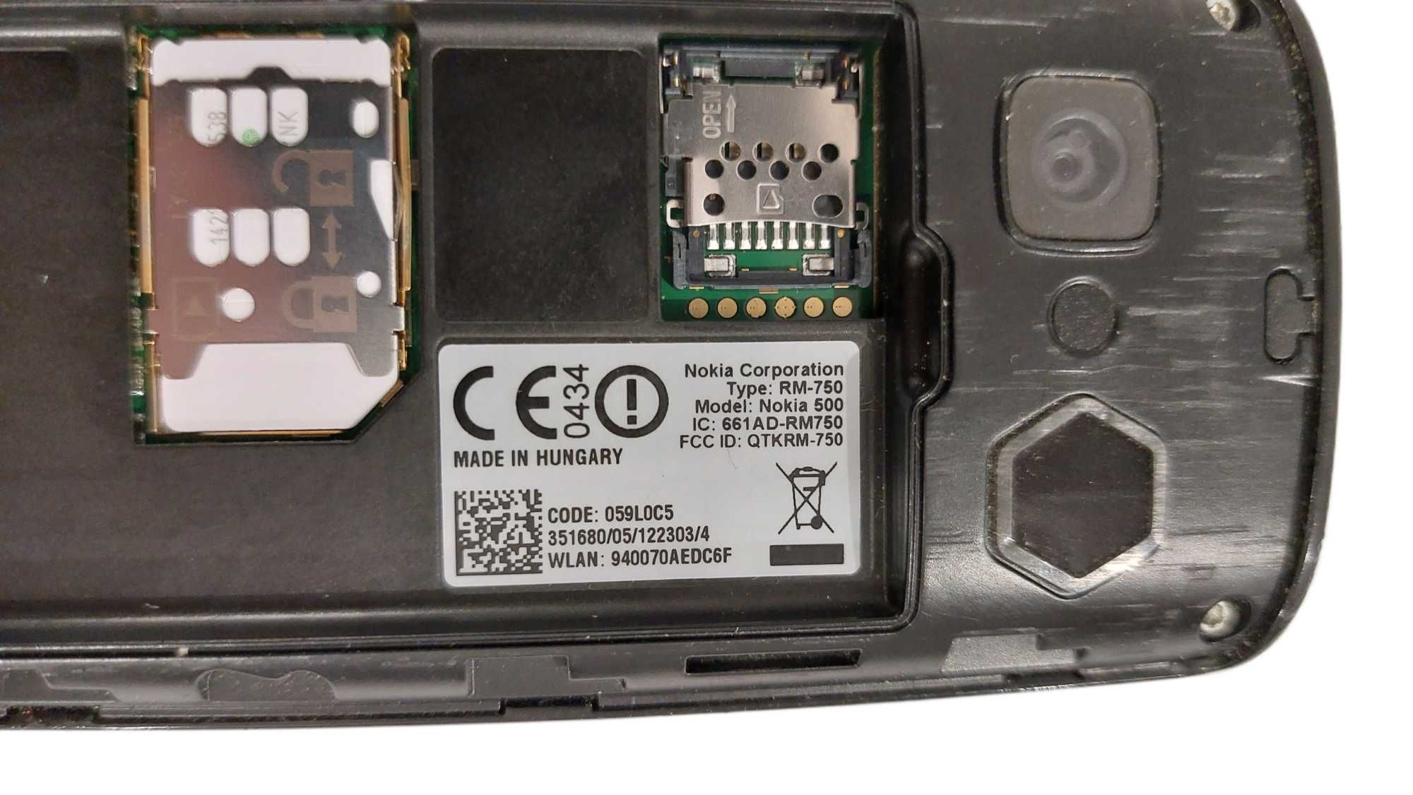 Sprawny smartfon telefon Nokia 500 (RM-750)