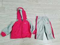 Dres dresy Nike dla dziewczynki różowy szary 12 miesiecy 74 cm 68 cm