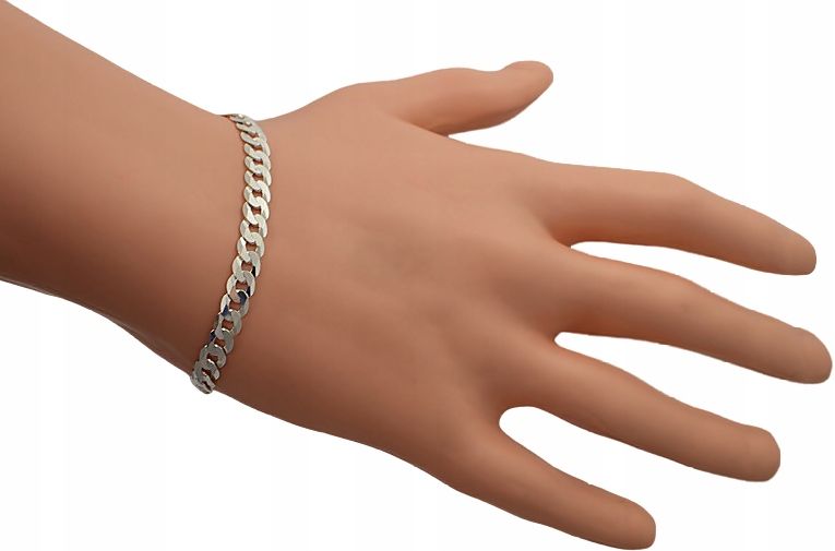 Bransoletka Srebrna Pancerka 6,50 mm GRAWER GRATIS