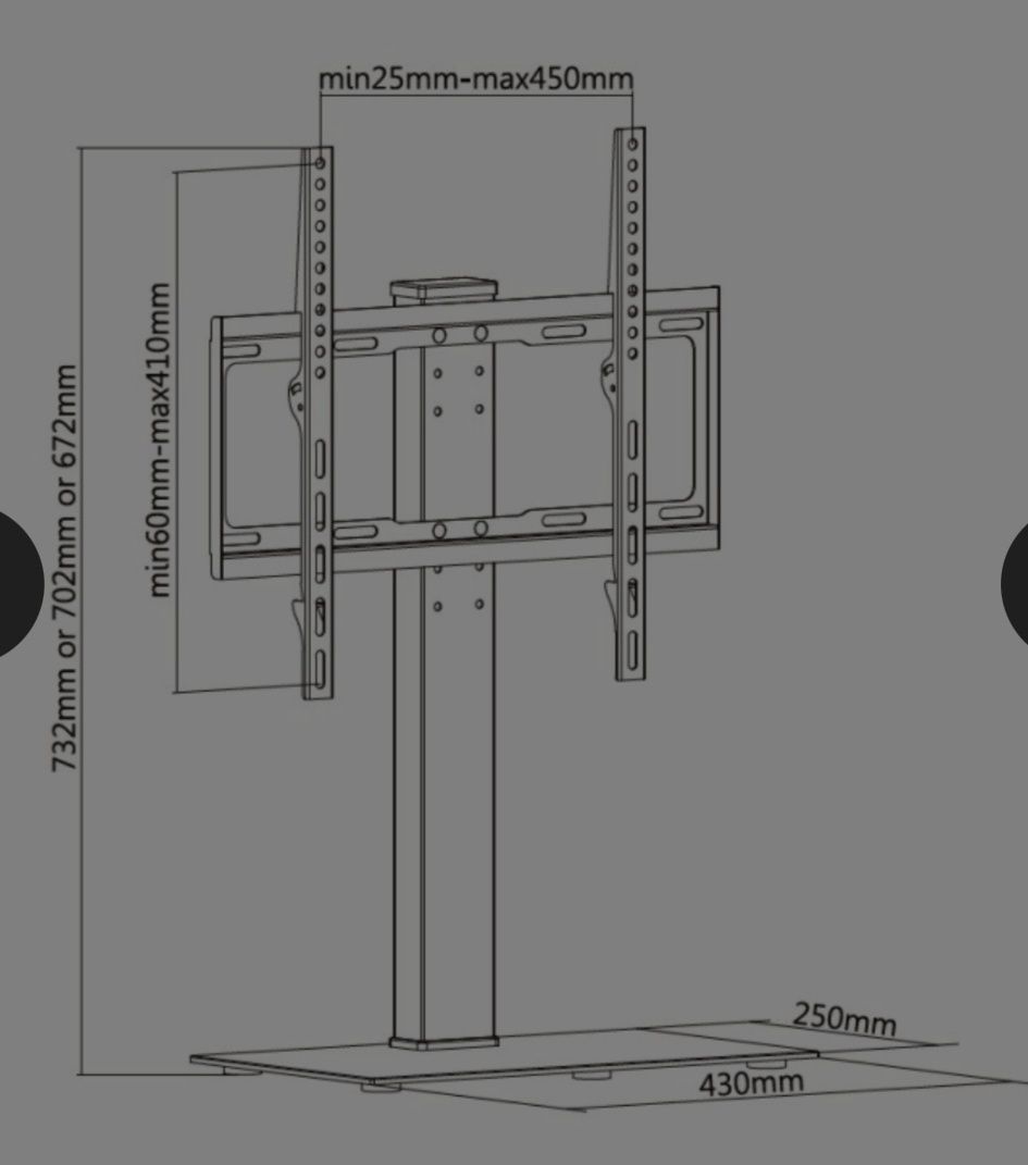 suporte de TV lcd novo para mesa máx. VESA 400 x 400