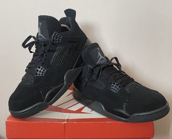 Кросівки чоловічі Nike Air Jordan 4 Retro Black Cat оригінал