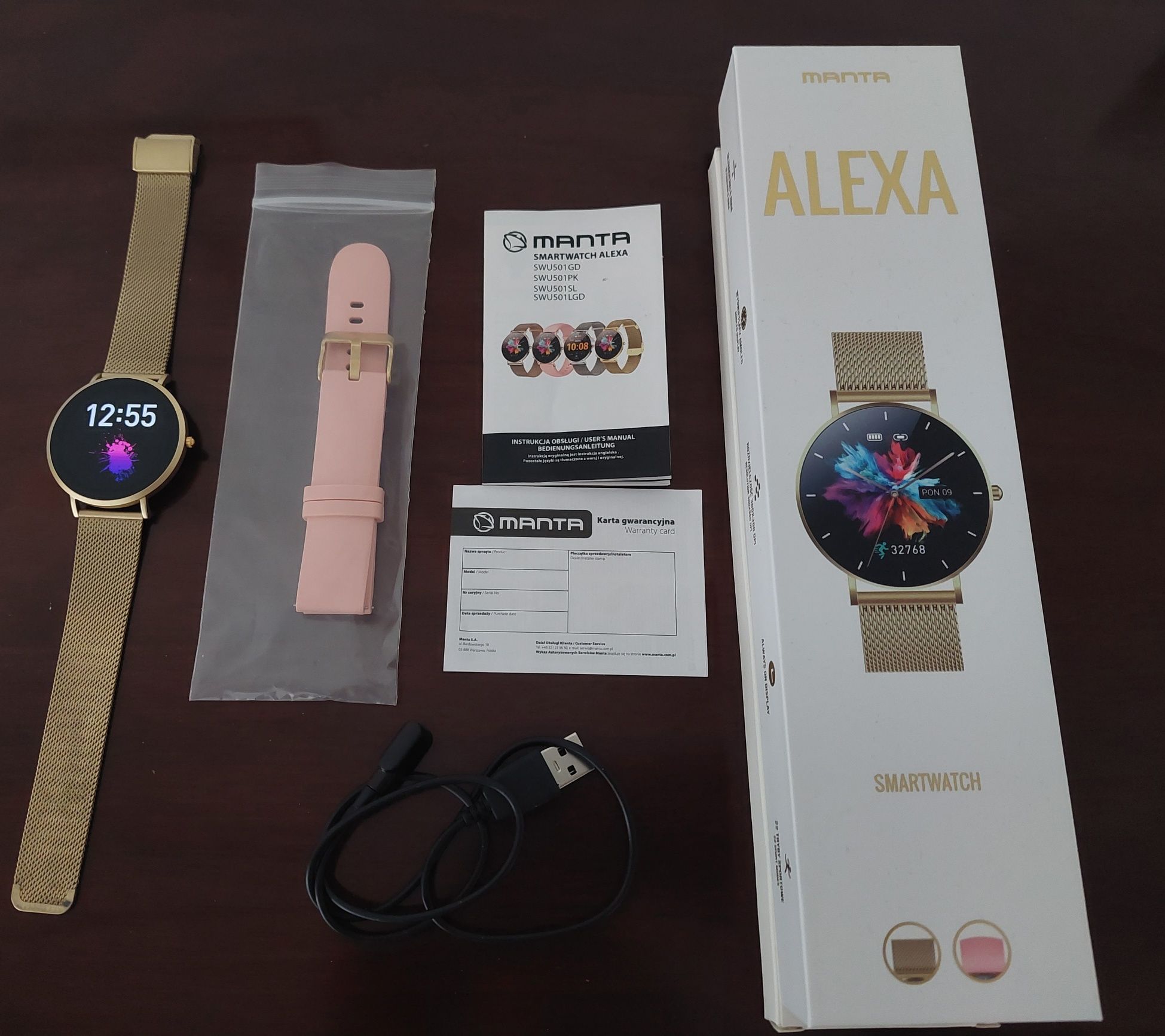 Smartwatch Alexa Manta nowy,na gwarancji