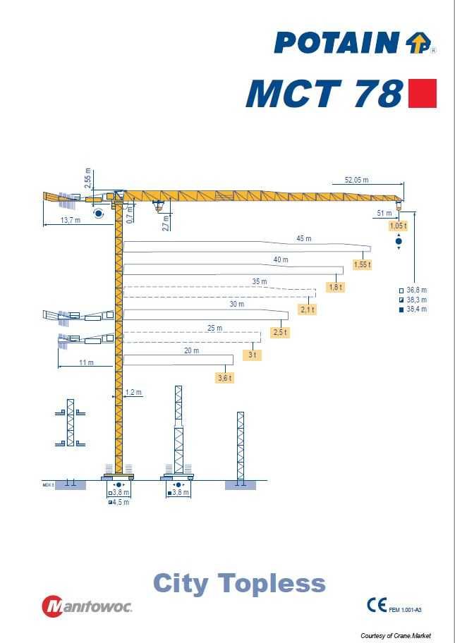 Grua Torre Potain MCT 78  ( como nova ) garantia total