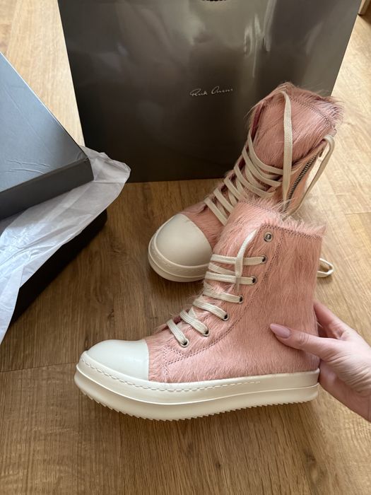 Rick owens pink fur różowe 39