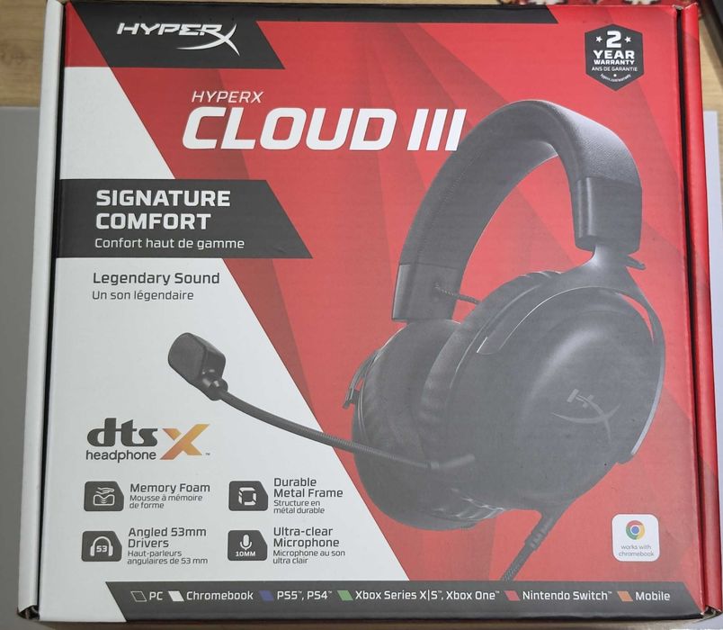 słuchawki hyperx cloud 3 wired stan idealne