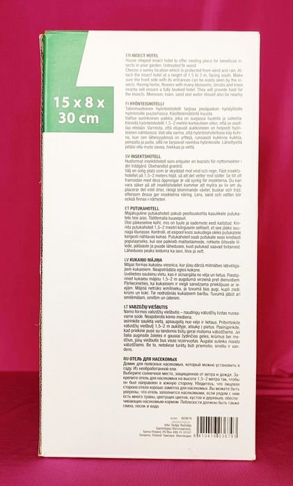Domek dla owadów - hotel, budka lęgowa, karmnik - murarki biedronki