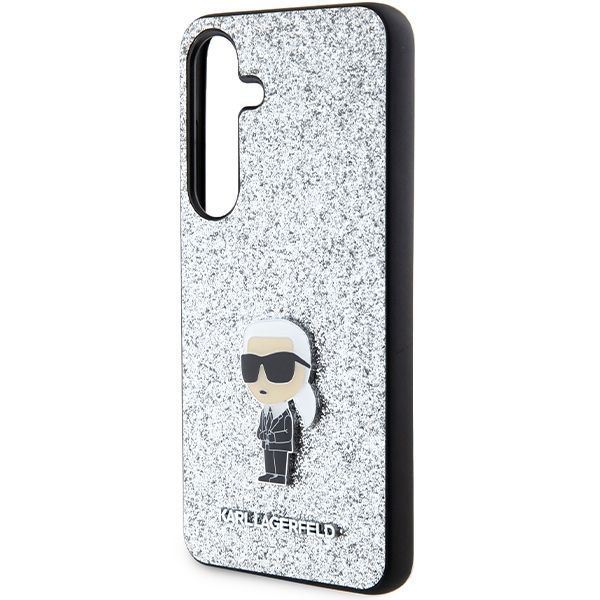 Etui Ochronne Karl Lagerfeld Glitter Ikonik Srebrne Samsung S24+