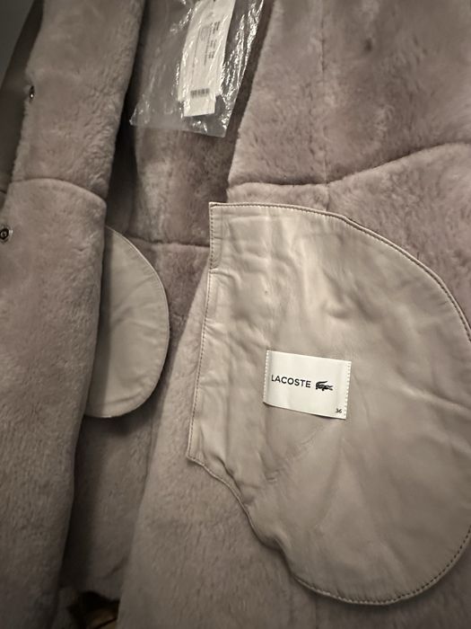 Kurtka z naturalnej owczej skóry Lacoste, rozmiar T36