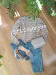 Kaszmirowy sweterek Adagio premium w paski old money 100% cashmere