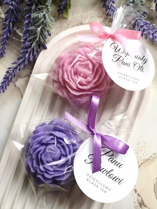 Podziękowanie mydło piwonia upominek zakończenie roku nauczyciela