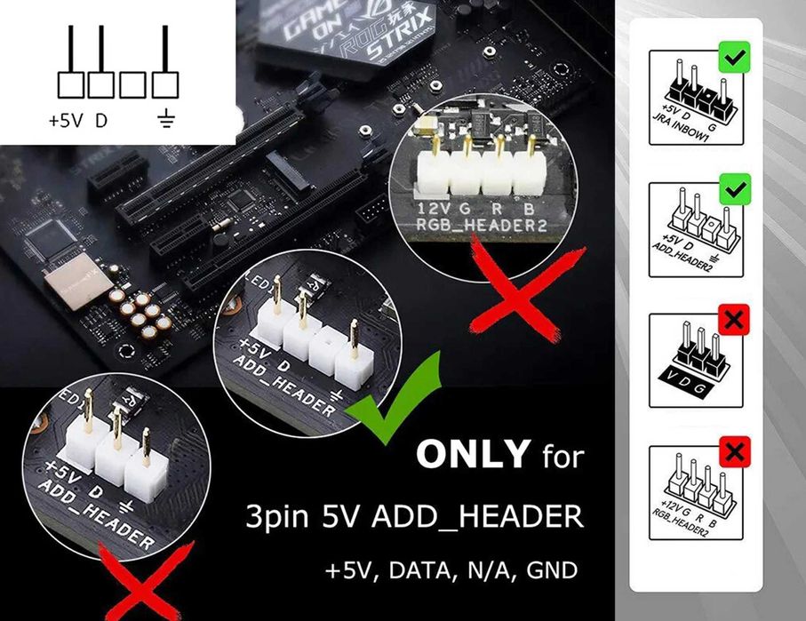 ARGB Sync кабель для подсветки 4 pin на 3 пин