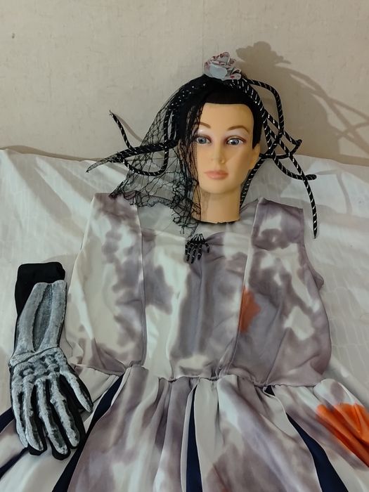 Strój przebranie zombie zjawa upiór 4 części rozmiar XL