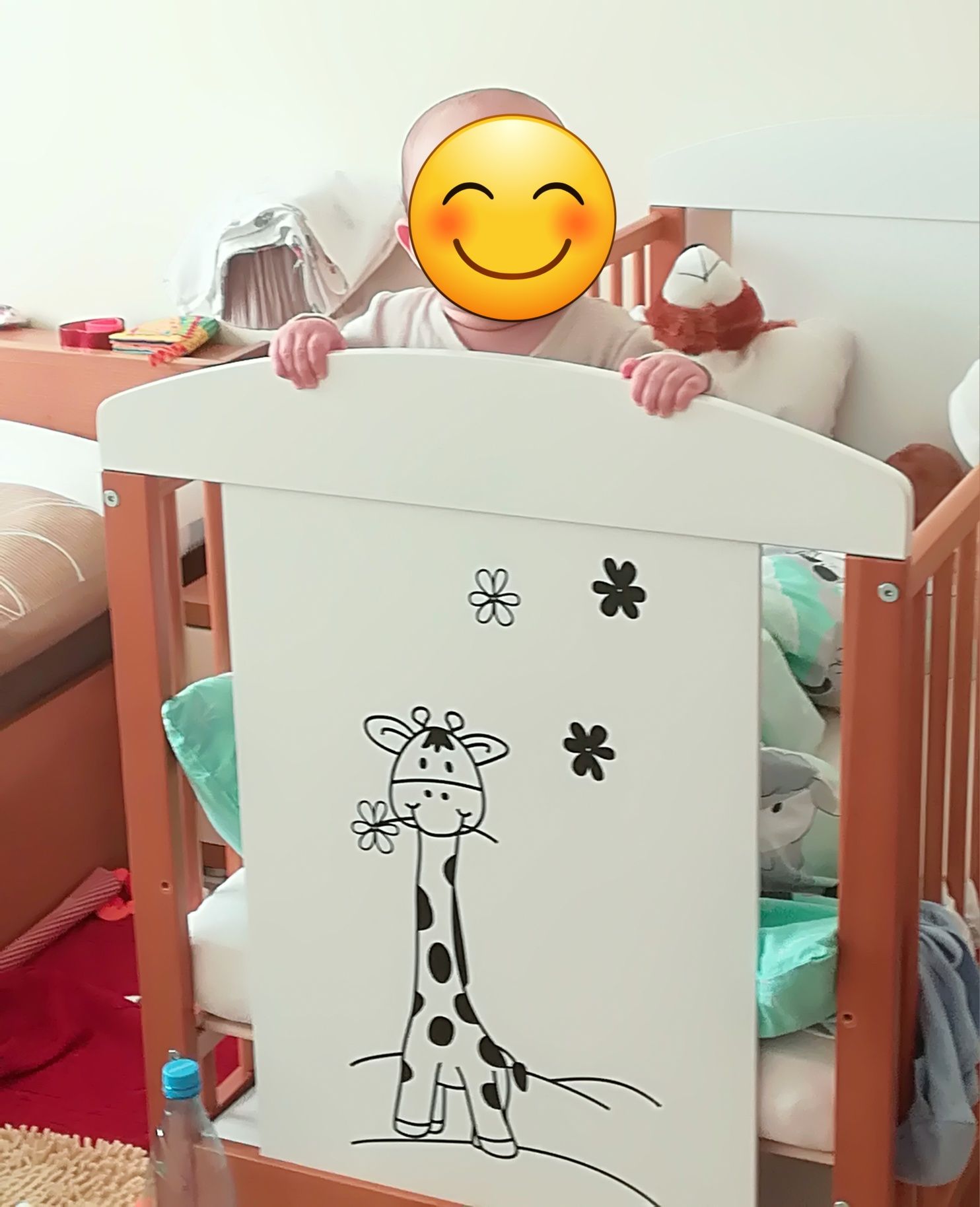 Łóżeczko dziecięce z szufladą drewniane