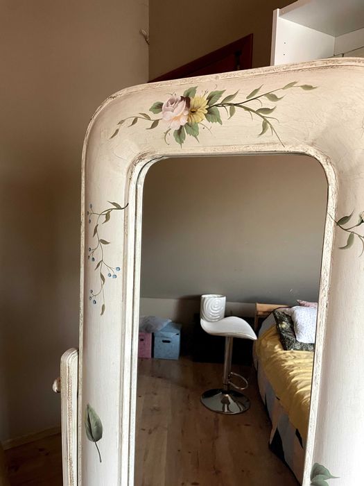 Lustro w stylu francuskim, decoupage, postarzane